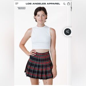 Classic pleated plaid skirt